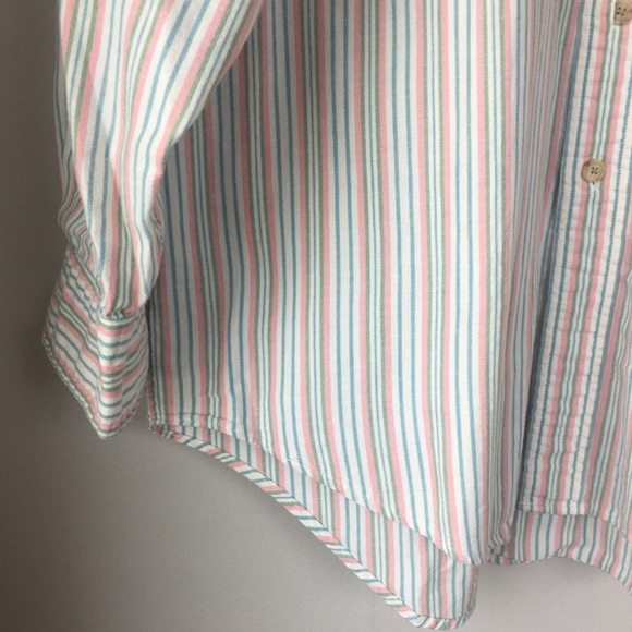 BANANA REPUBLIC Vintage Men’s Striped Button Up M - Picture 6 of 8